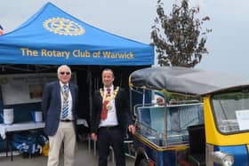 Warwick Mayor Cllr Oliver Jacques opened proceedings on Saturday, introduced by Rotary President Alan Bailey. Picture supplied.