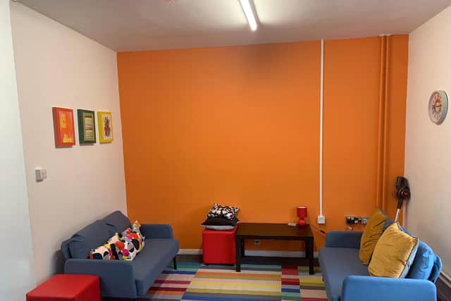 The flat-style setup features a laundry room and kitchen, providing students the chance to practice life skills in a supportive, hands-on setting.