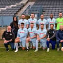 Rugby Town's class of 2022/23 have secured promotion to Step 4. Picture by Martin Pulley