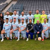 Rugby Town's class of 2022/23 have secured promotion to Step 4. Picture by Martin Pulley