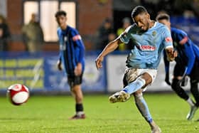 Rugby Town's top scorer Trey Charles is available again after suspenion (Picture: Martin Pulley)