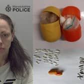 Marie Thornett, 41, previously of Rushmore Street, Leamington, has been sentenced to more than two years in prison for drug offences after pleading guilty at Warwick Crown Court. Photos supplied by Warwickshire Police