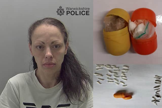 Marie Thornett, 41, previously of Rushmore Street, Leamington, has been sentenced to more than two years in prison for drug offences after pleading guilty at Warwick Crown Court. Photos supplied by Warwickshire Police