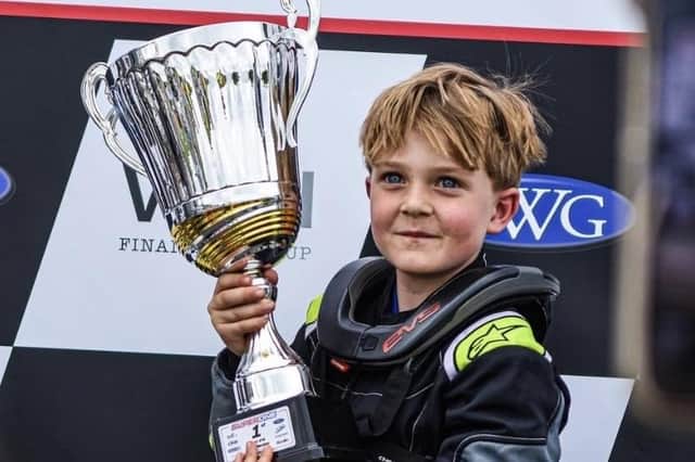 Young Jarleth is already a racing star.