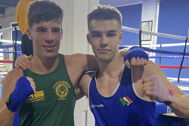 Henry Faizey (left) with Lee Hana who beat him in the quarters.