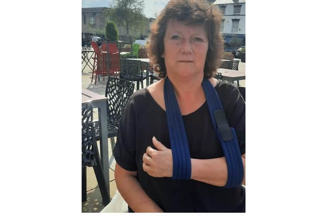Nina in her sling. Photo supplied