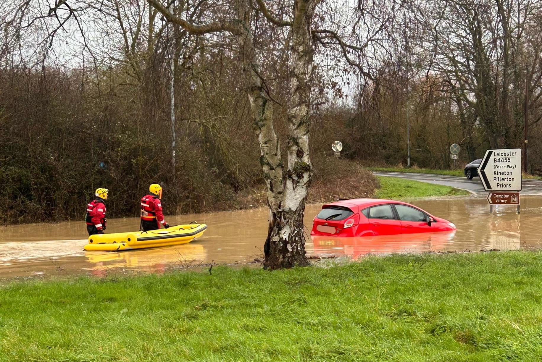 Some roads across south Warwickshire are now impassable due to flooding ...