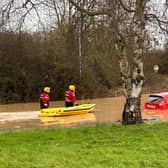 Warwickshire Fire and Rescue team has worked to rescue the occupants of a trapped car.