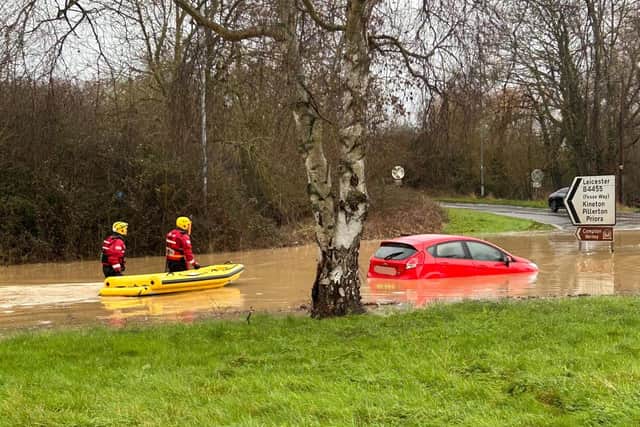 Warwickshire Fire and Rescue team has worked to rescue the occupants of a trapped car.