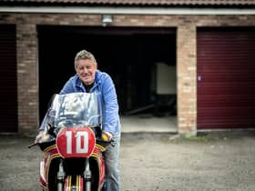 Mick Grant with his Heron Suzuki XR69