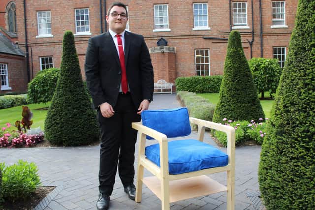 Dan Hatfield, of Cawston, put together his Koko-Accent chair as part of his project for A-level Design and Technology in Product Design.
