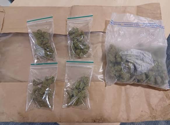 Police seized a large amount of cannabis after stopping a suspicious car in Leamington.