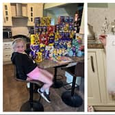 Gracie-May is collecting Easter Eggs for poorly people at local hospitals having been inspired by a story her father Ben told her about when he was receiving treatment for Hodgkin's lymphoma as a teenager. Picture supplied.