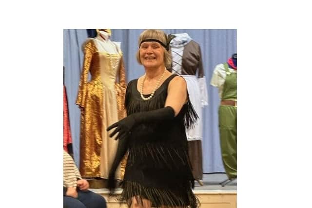 Back to the future... Willoughby churchwarden Karen Nichols brought history to life at last Thursday's fashion show as she donned a variety of outfits from across the decades.
