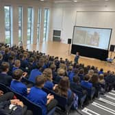 New year 7 pupils were welcomed by staff at the first assembly at the new Kenilworth School & Sixth Form today. Picture from the Kenilworth School & Sixth Form Facebook page.