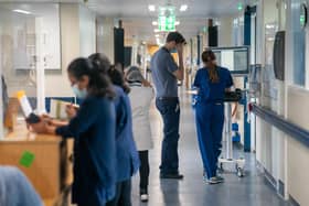 A general view of staff on a NHS hospital ward at Ealing Hospital in London. Picture date: Wednesday January 18, 2023.