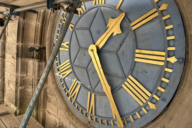 One of the restored clock faces. Photo supplied by RiVR