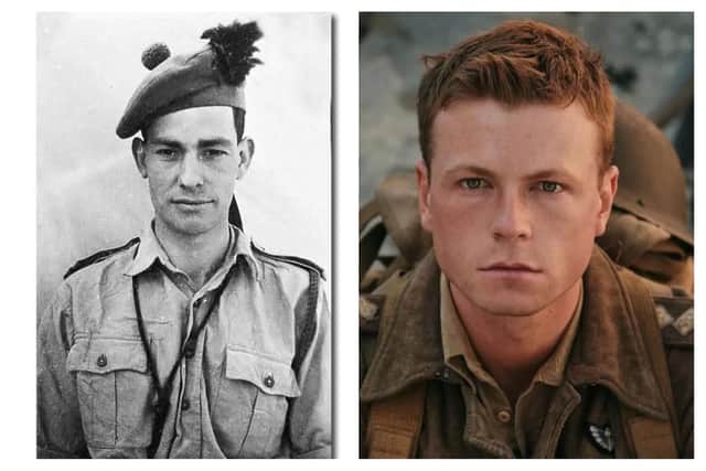 Left: William 'Bill' Fraser. Right: Stuart Campbell playing him in the BBC TV show SAS Rogue Heroes. Pictures supplied.
