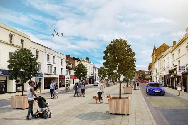 An artist's impression of how the proposed changes would affect Bridge Street
