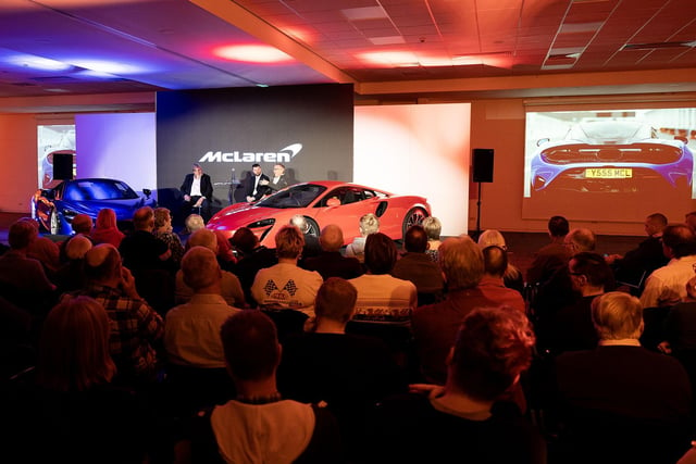 Experts talk about the development of the McLaren supercar at the British Motor Museum in Gaydon