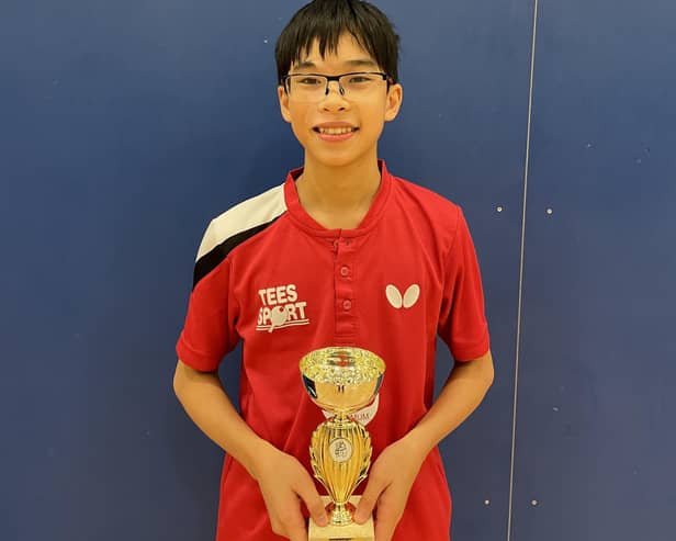 Rex Wong won the under 16 Boys trophy at the Warwickshire Schools Individual Championships.