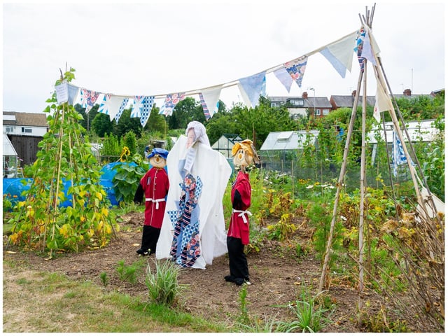 One of the scarecrows created ahead of the open day. Photo by Mike Baker