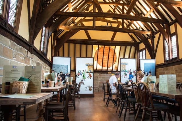 The cafe in the Great Hall at the Lord Leycester in Warwick. Photo by Gill Fletcher