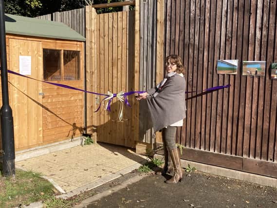 The new sensory forest school was opened by Helen Owen from National Grid, one of the many volunteers, who with the help of her team, helped to create the site. Photo supplied