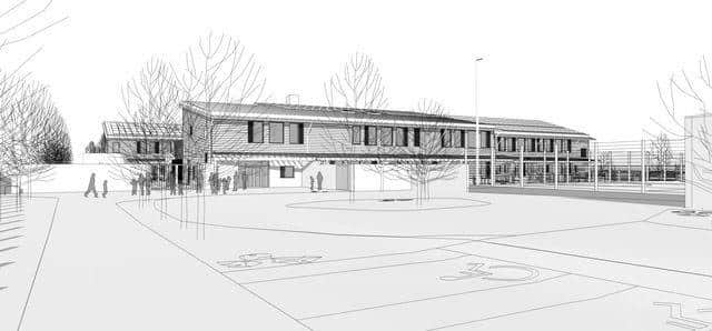Visuals of the proposed primary school building at Houlton School