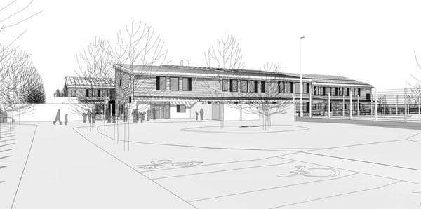 Visuals of the proposed primary school building at Houlton School