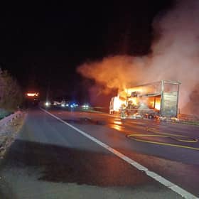 The lorry fire on the M6 between J1 and J2