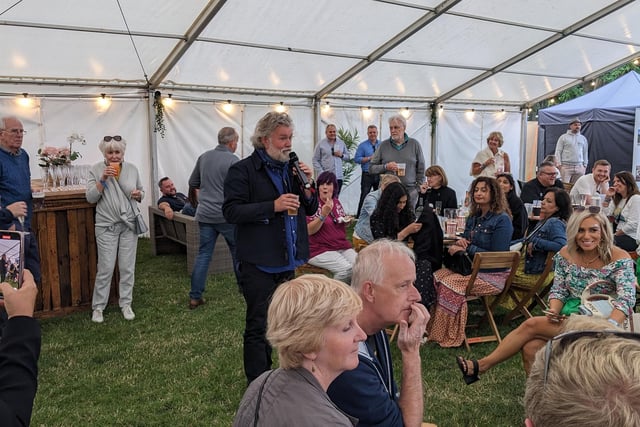 Celebrity Chef Si King, of The Hairy Bikers, did a Q&A session in the VIP area on the Saturday evening at Pub in the Park 2023 in Leamington. Picture by Oliver Williams.
