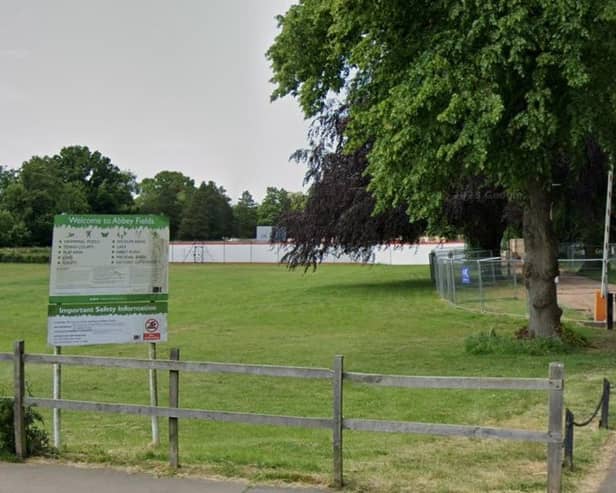 A section of footpath in Abbey Fields in Kenilworth is set to close for just over a week. Photo by Google Streetview