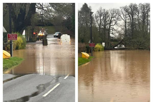 The ford in Kenilworth has flooded. Photo by Kenilworth and Warwick Rural Police