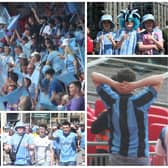 Coventry fans before, during and after the game