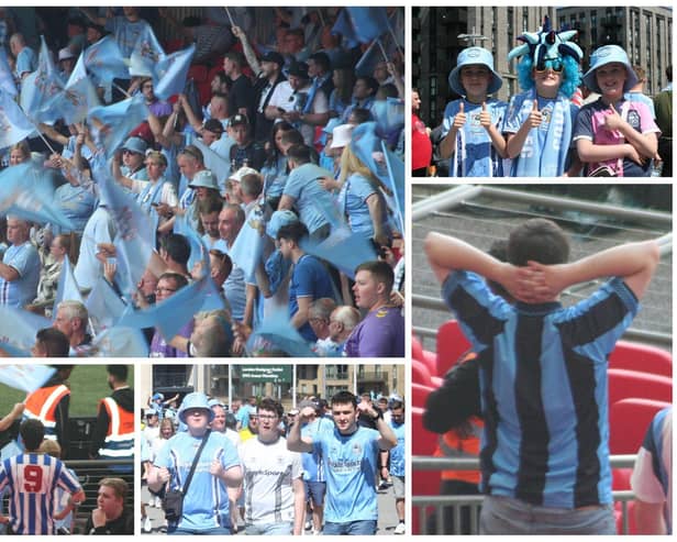 Coventry fans before, during and after the game