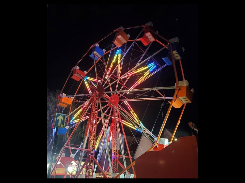 The Ferris wheel in the town centre.