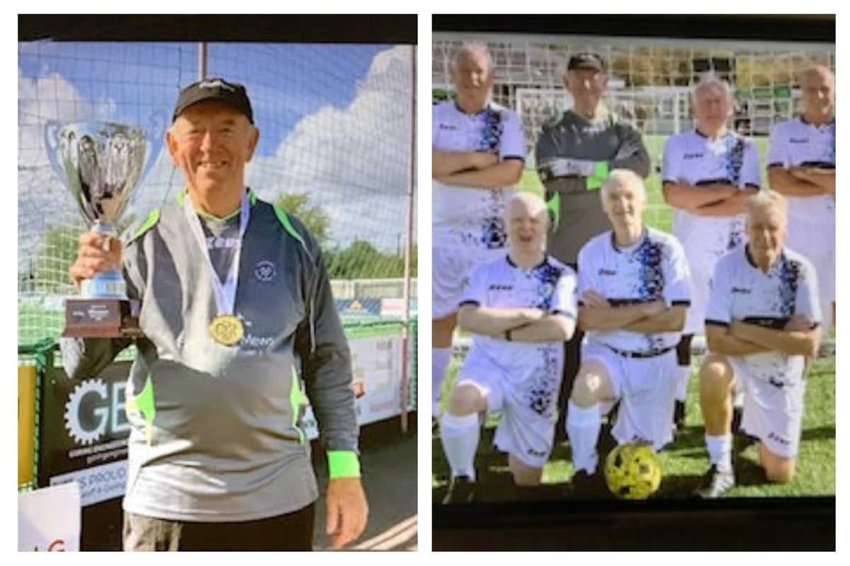 National glory for over-75s Warwick walking footballer