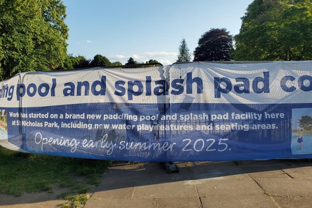 Work has been continuing at the padding pool in St Nicholas Park.