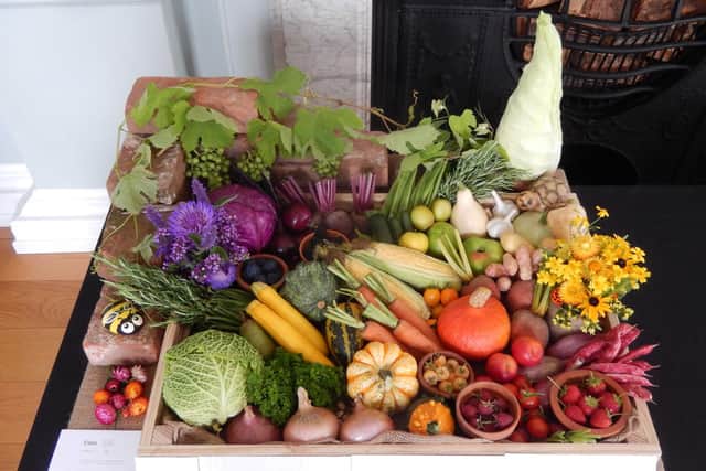 The Guy’s Cliffe Walled Garden group's entry in the “WHAS Growers’ Challenge” in 2021. Photo supplied by The Warwick Horticultural & Allotment Society