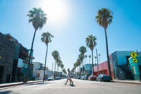 Designer shopping in the sunshine along Abbot Kinney Boulevard