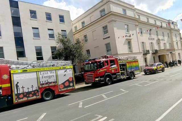 Firefighters tackled a bin fire near Wagamama earlier in the day and were then called back later to reports of smoke coming up from the floor of the restaurant. Photo supplied