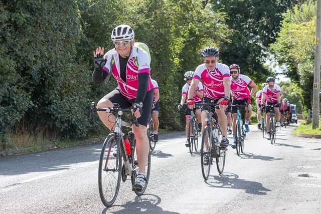 The cyclists on day three of the challenge. Photo by John Cleary Photography