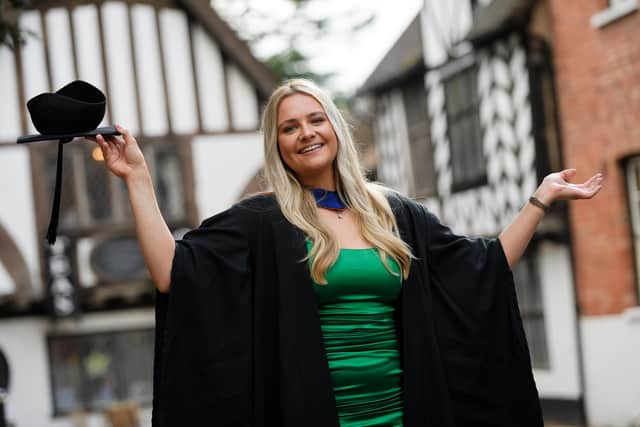 Molly Biddle, 23 from Warwick, was a recipient of the Oken Eyffler bursary scheme through the college and graduated from BA Business and Management. Photo supplied