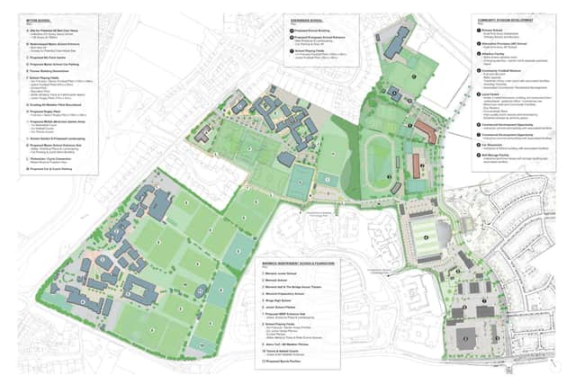 The masterplan, which includes the Myton Path. Photo by Warwick District Council