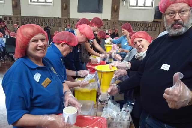 The last food packing event in 2019 when 30,000 meals were packed and 369 kilos of food was donated to Trussell Trust.