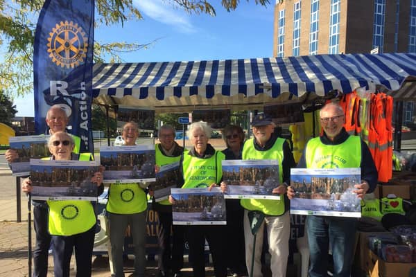 Members of Kenilworth Rotary Club with the Advent calendars. Photo supplied