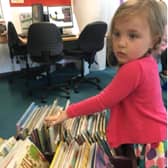 Joanne Gillibrand's children have used Rugby Library from an early age. This is a library picture of her daughter Freya.