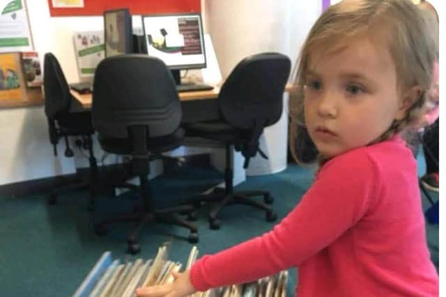 Joanne Gillibrand's children have used Rugby Library from an early age. This is a library picture of her daughter Freya.