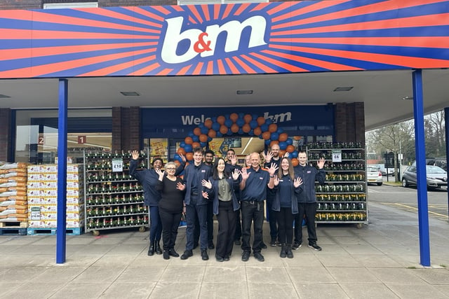 Some of the new B&M staff members at the opening of the new store